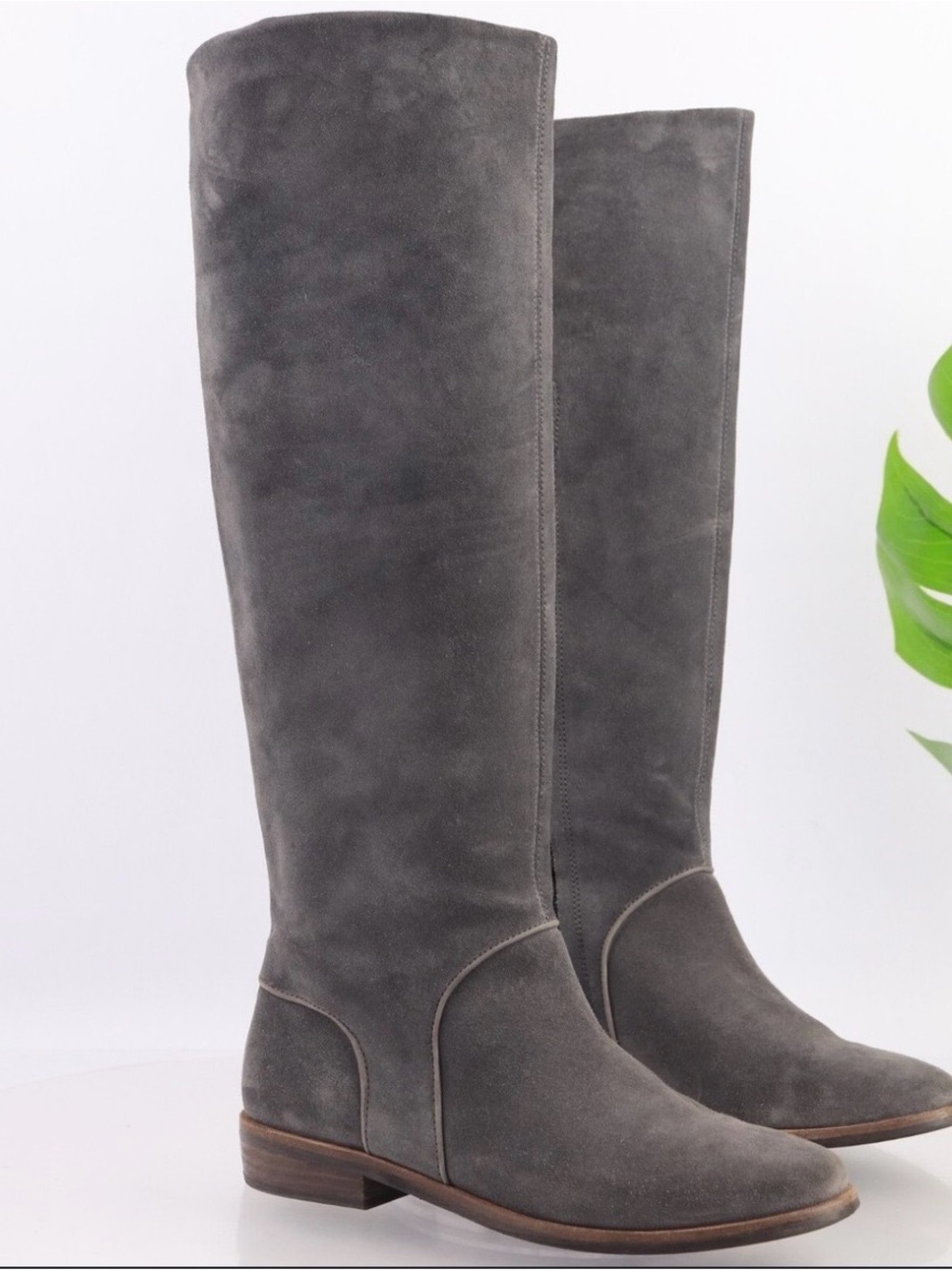 UGG Charcoal Suede Daley Riding Boots